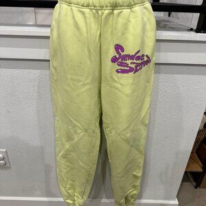 Sundae School Sweatpants Yellow Small